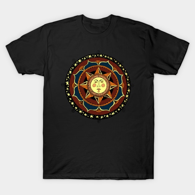 Sun Mandala Aztec T-Shirt by Heartsake